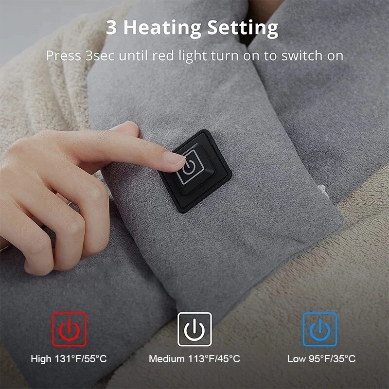 Écharpe chauffante USB améliorée pour garder au pendant la conduite, écharpe chauffante intelligente, solide, équipement de Massage d&#39;extérieur, hiver