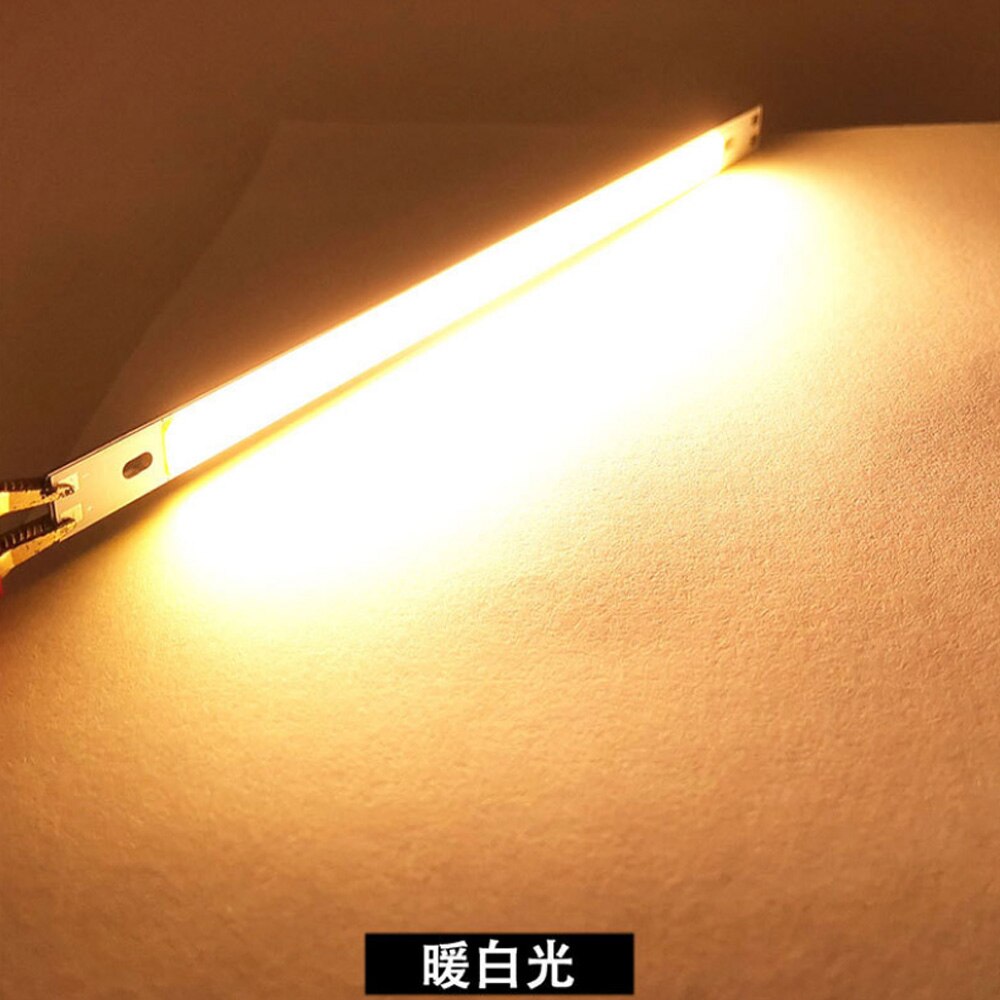 200 x 10mm lange strip cob lichtbron led lichtstrip 10w highlight 12v rood groen blauw wit licht 20cm: Warm wit