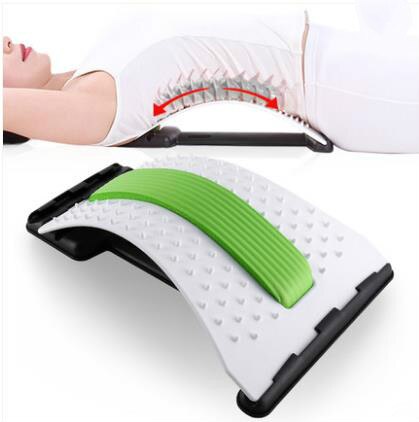 Neck lumbar traction home stretch machine hunchback stretcher spinal cervical spinal scoliosis back waist: Ivory