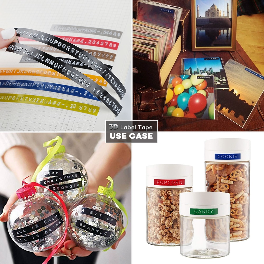 Dymo Embossing Label Maker 1610 Draagbare Printer Schrijfmachine Met 3D Embossing Tape Voor Dymo Organisator Xpress Label Maker Handleiding