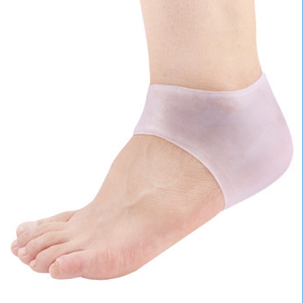 Almohadillas de silicona para el talón, accesorios para zapatos, Protector para el talón, antidolor, hidratante, antigrietas, cojín para el talón, alivia el dolor: Morado