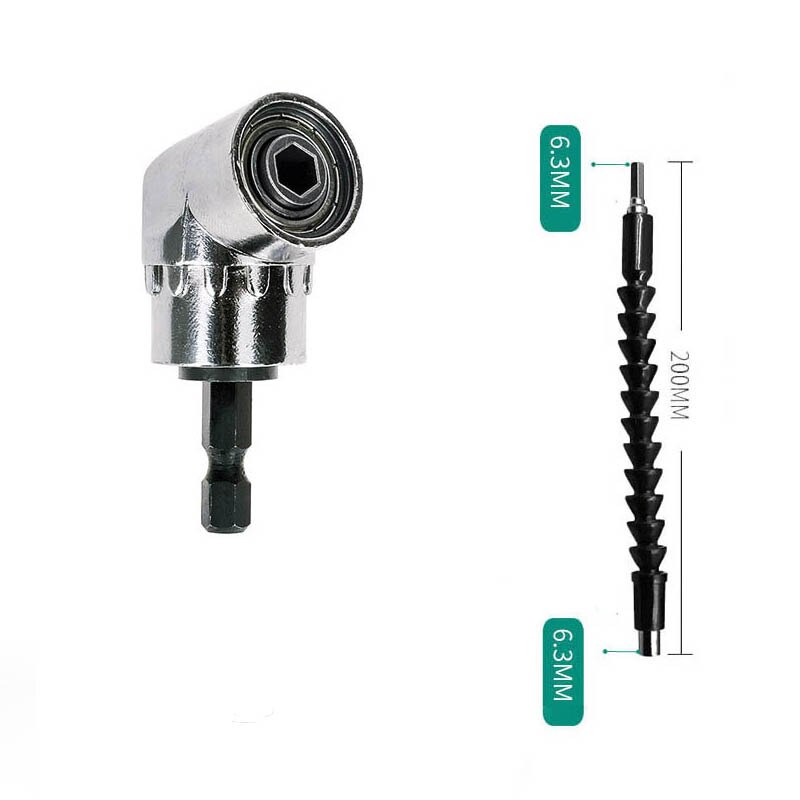 Adjustable 105 Degree Right Angle Driver Screwdriver Tools Set 1/4 Hex Shank For Power Drill Screwdriver Bits Tools: Opt 4