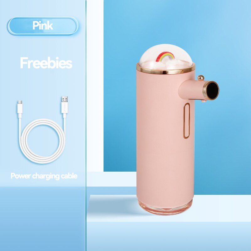 interhasa! Foam Automatic Soap Dispenser Bathroom Touchless Liquid Soap Dispensers With USB Charging Foaming Hand Sanitizer: Pink aromatherapy