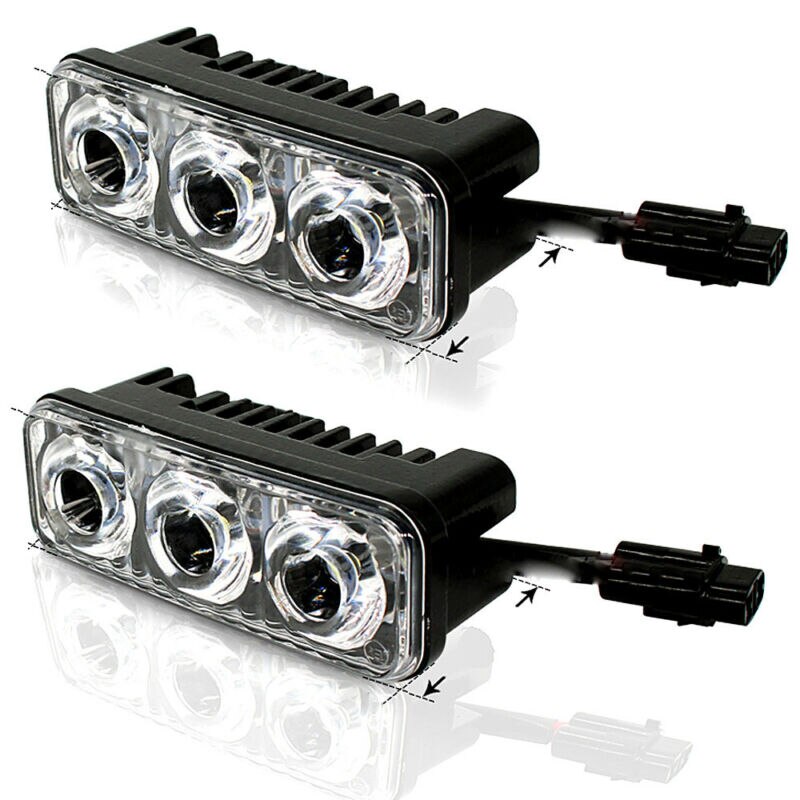 2 st 3 led supervit hög effekt bil drl varselljus dimljus universal