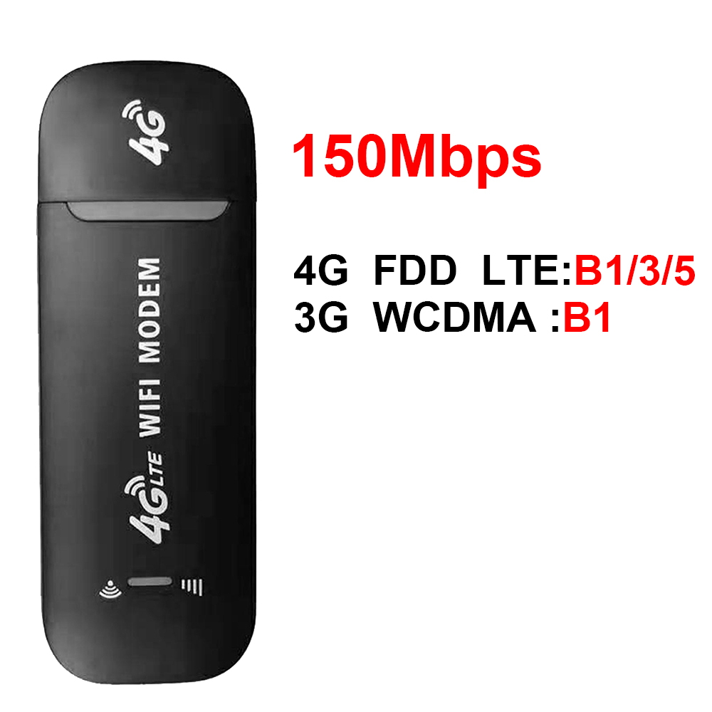 Przenośny kieszonkowy 4G Router wi-fi 150Mbps Router wi-fi Modem 2100mAh MiFi z gniazdo karty Sim szerokim zasięgiem do podróży na zewnątrz: Black
