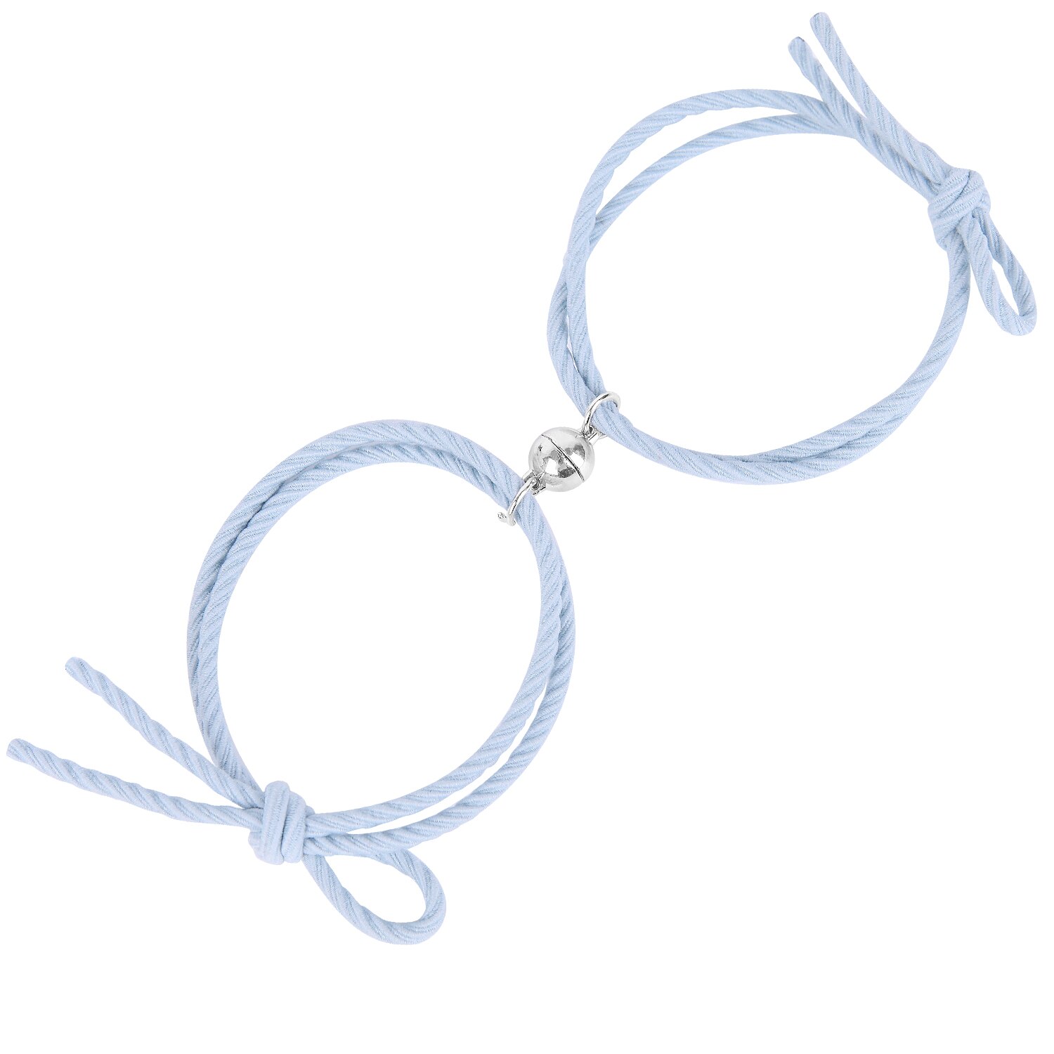 2 pçs ímã atrai casais trançado pulseiras estudantes bons amigos casais irmãs corda mão moda criativa pulseira jóias: 2PCS Blue