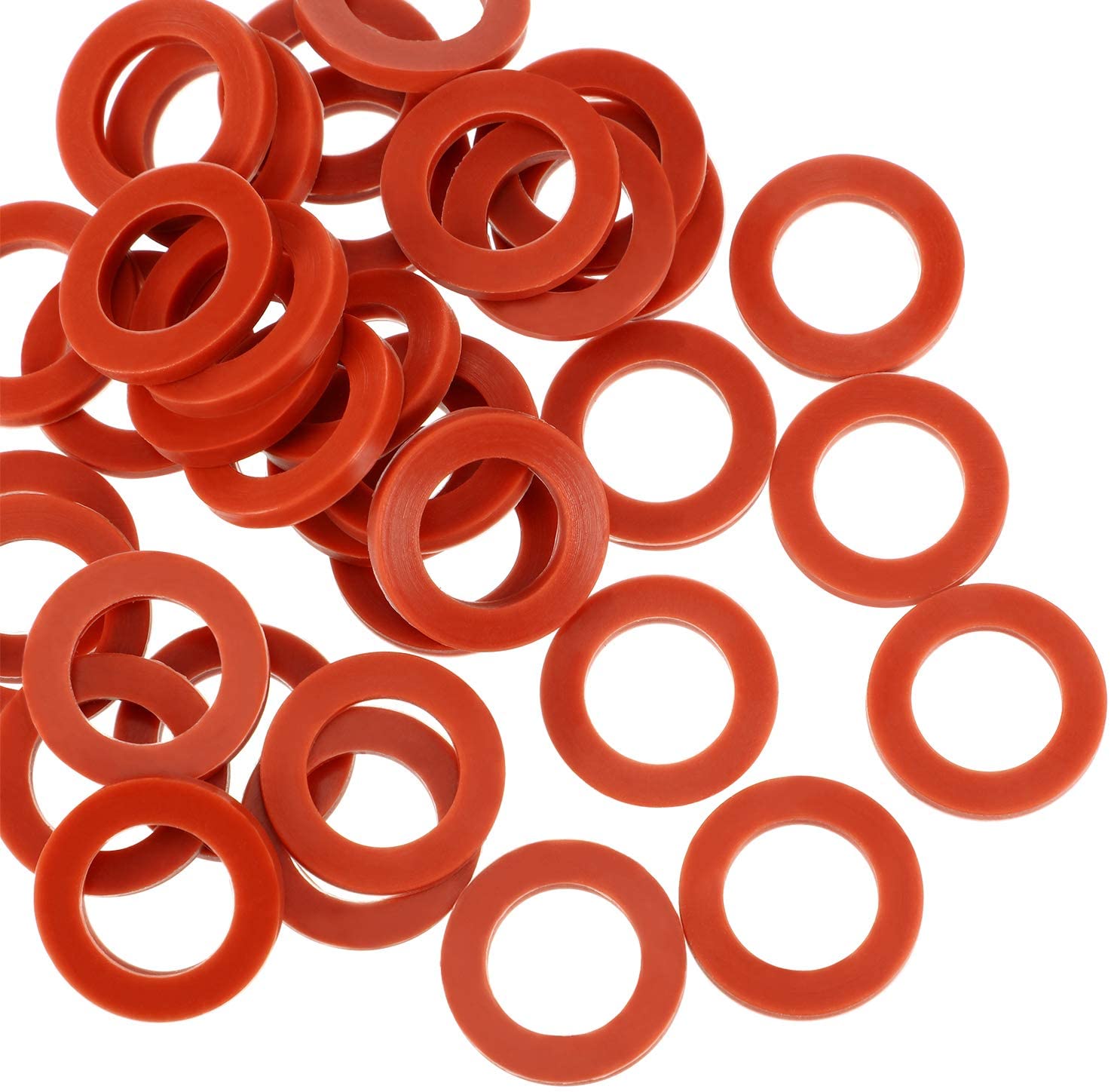 100Pcs Garden Hose Washers Silicone Rubber Washers Seals O Rings Soft Silicone Gasket Fittings for 3/4 Inch Garden Hose