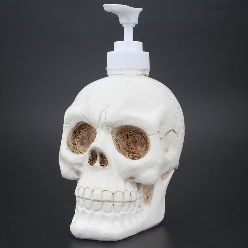 1PC Durable Practical Decorative Gothic Skull Dispenser Bottle for Shampoo Lotion Liquid Soap Shower Gel
