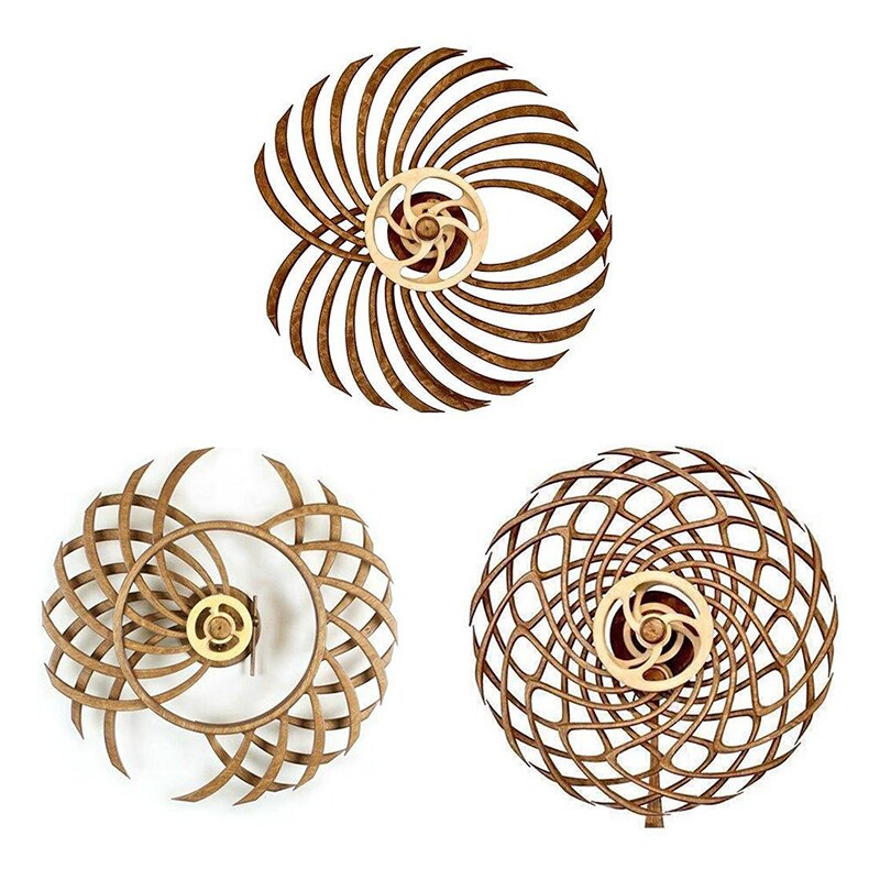 Retro 3D Handmade Wooden Windmill Reversal Statue Rotating Sculpture For Garden Decorations