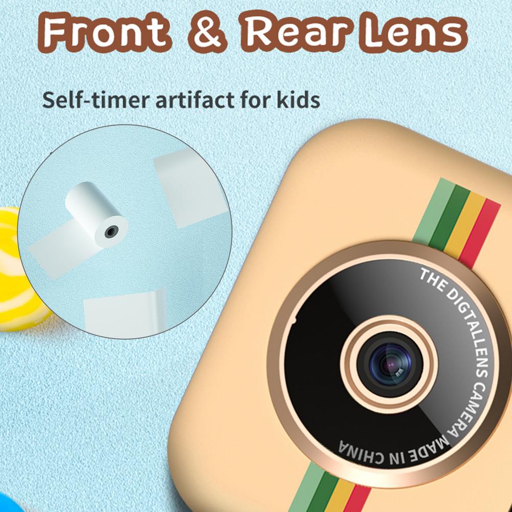 1080P 32GB Children Instant Camera Grayscale Printing Camera Kids Boys Girls 2.4 inch Screen Camera Toy For Birthday