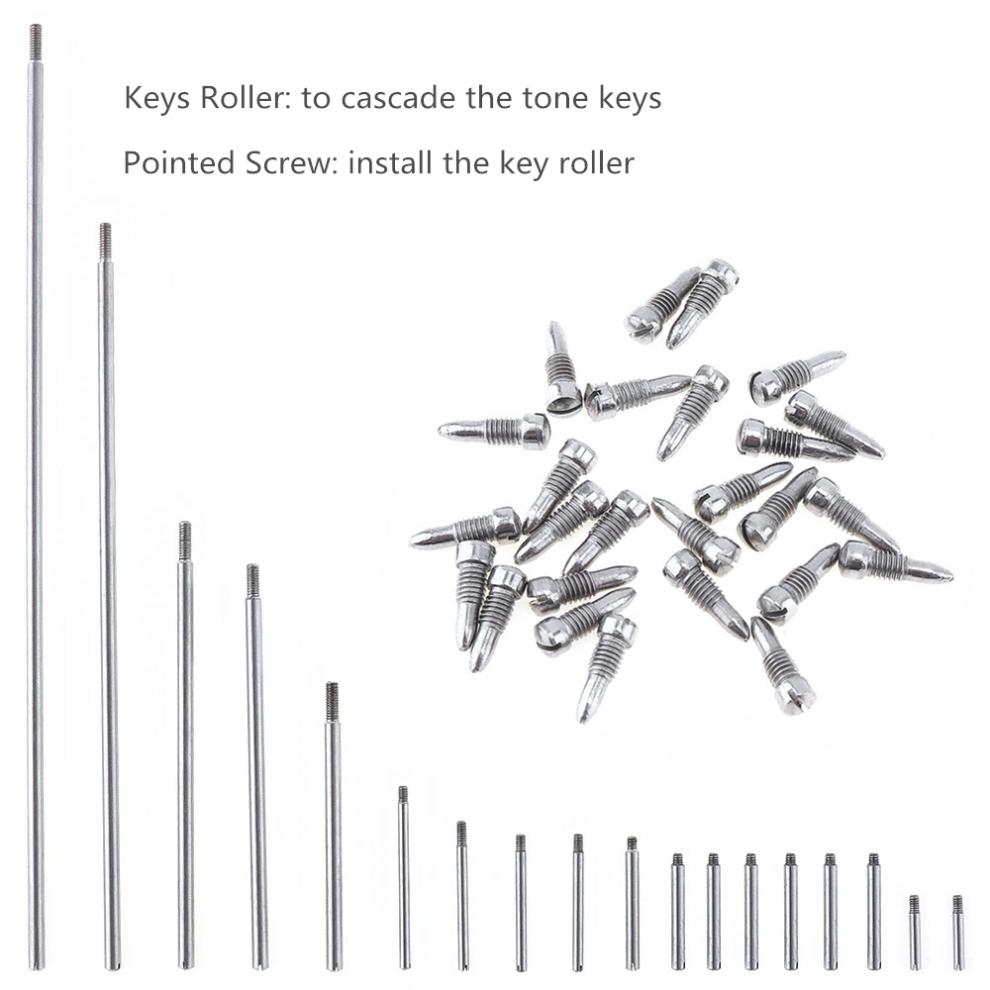92 stk / mye saksofonreparasjonsdeler sett komplett verktøy saksofon nøkkel rulleskruer nål blåseinstrument reparasjonssett