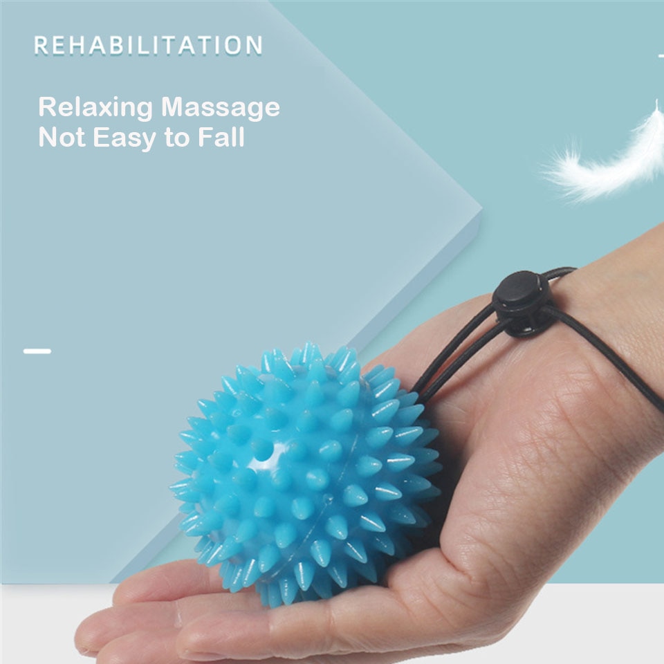 Hand Grip Training Revalidatie Bal Met Pols Touw Thuis Kantoor Stress Pijn Ontspannen Acupunt Massage Roller Bal