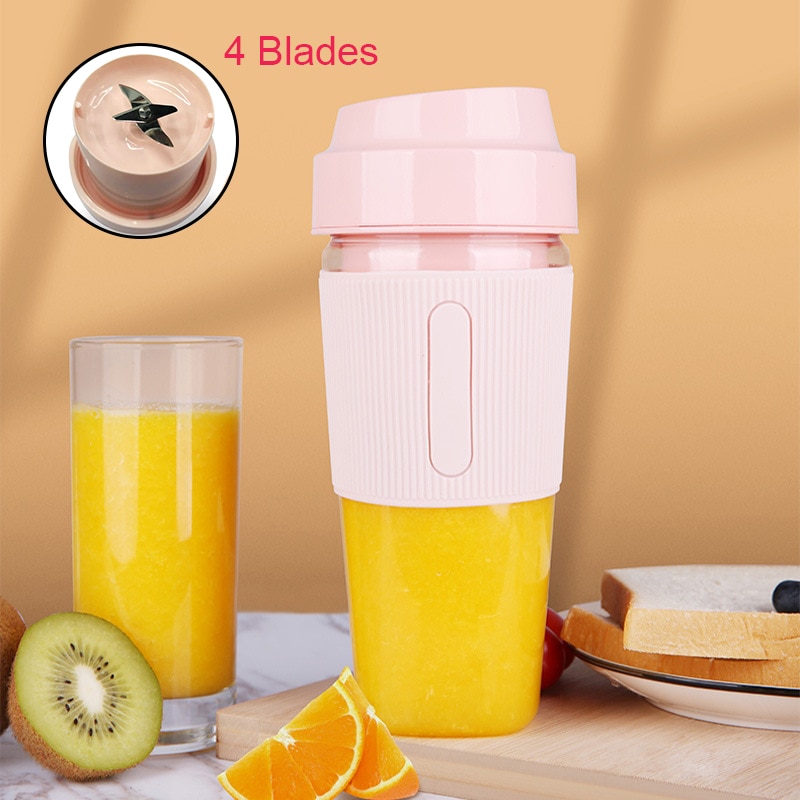 Portable Electric Blender Bottle Travel Mixer Food Smoothie USB Rechargeable Mini Juicer Cup Machine Kitchen Appliances