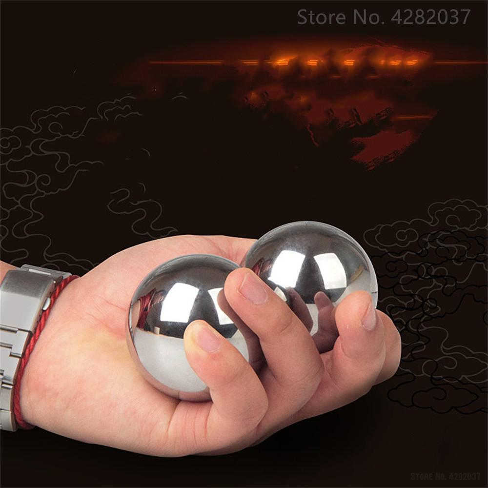 Steel Ball 2 pcs Solid Handball Massage For The Therapy Hand Massage Ball Fitness Body Fascia Exercise Relieve Yoga Ball Fitness