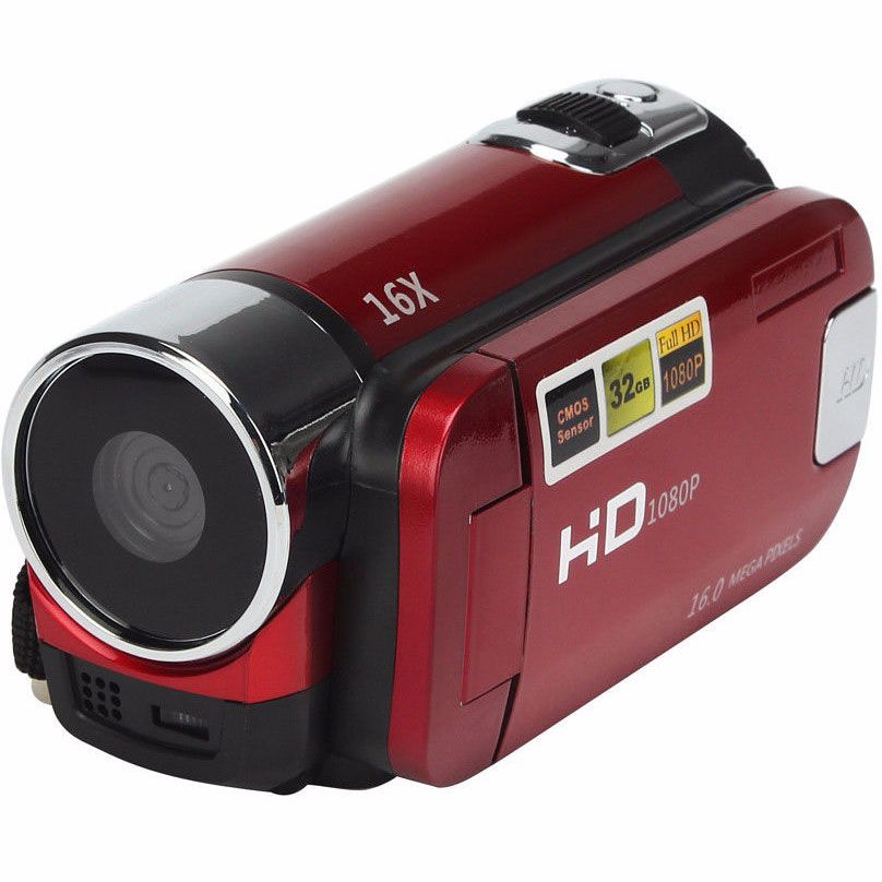 16MP Hd 1080P Digitale Video Camera Camcorder 16X Digitale Zoom Video Camcorder 2.7Inch Tft Lcd-scherm Schieten Dvr: Rood