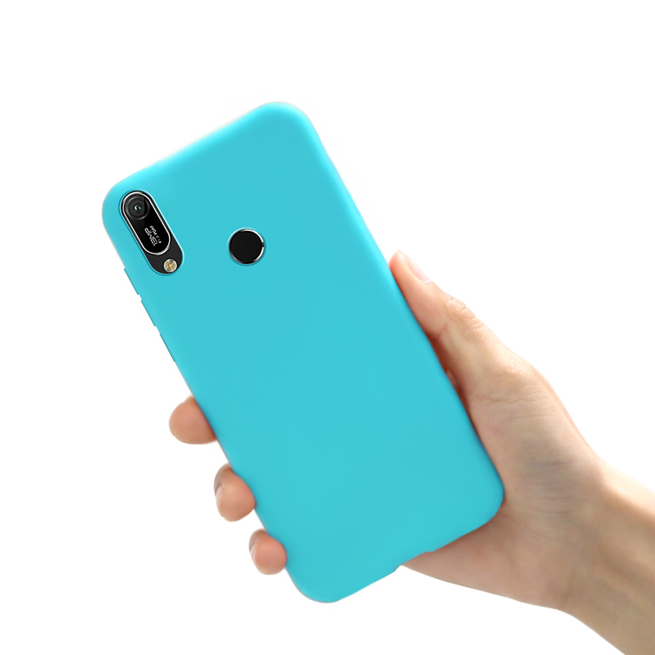 Originele Telefoon Case voor Huawei Honor 8A Camera Bescherming Cover Voor Huawei Honor 8A Y6 Y6S Matte Siliconen Gevallen fundas: Microvezel / Sky Blue