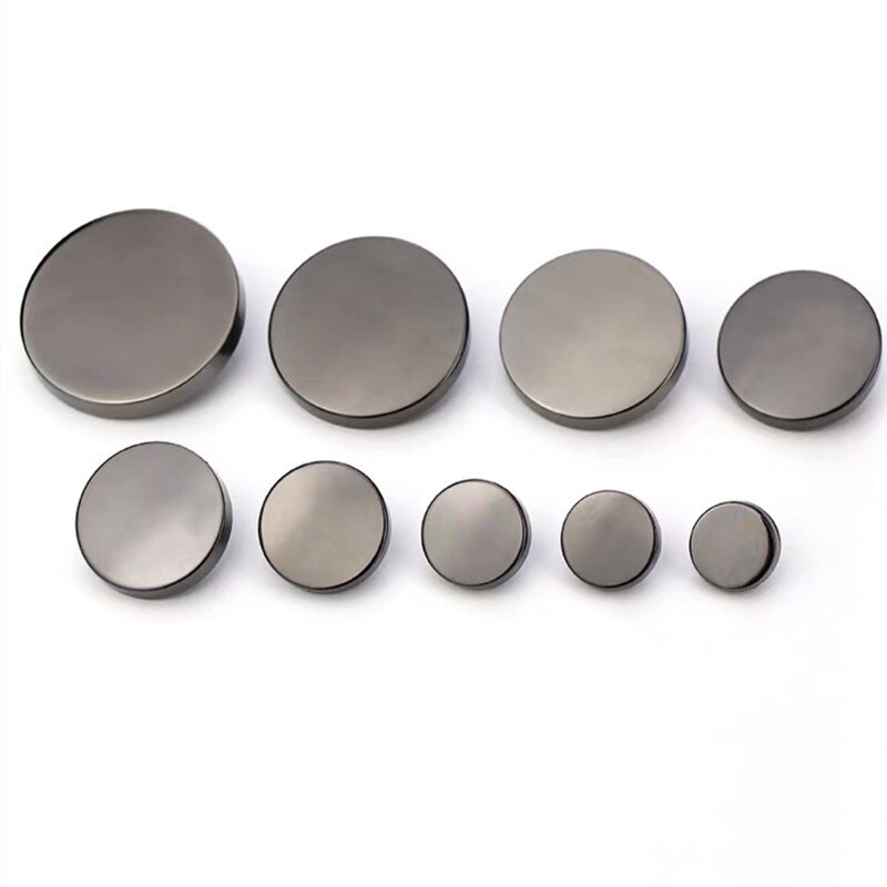 10pcs 10/15/20/25mm Golden Metal Buttons for Shirt Simple Coat Jacket Shirt Buttons 20mm Decorative Buttons for Clothing: black / 10mm-10pcs