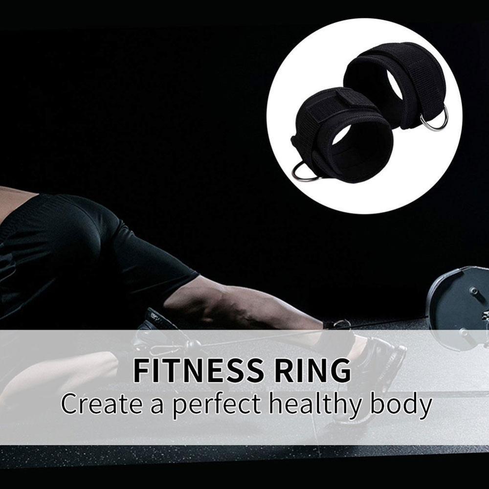 1pair Loop D Buckle Ankle Strap Ankle Straps Fitness Bands Cuffs Neoprene For Cable Machines Resistance Padded Leg Work J6T4