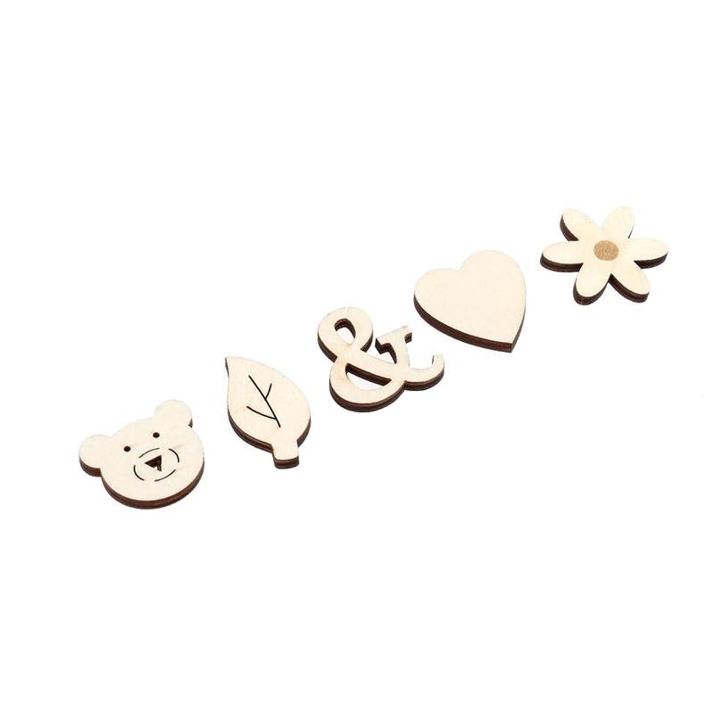 Set of 10 Wooden Number Prop Wood Craft Number 0-9 Self-paste Boxwood