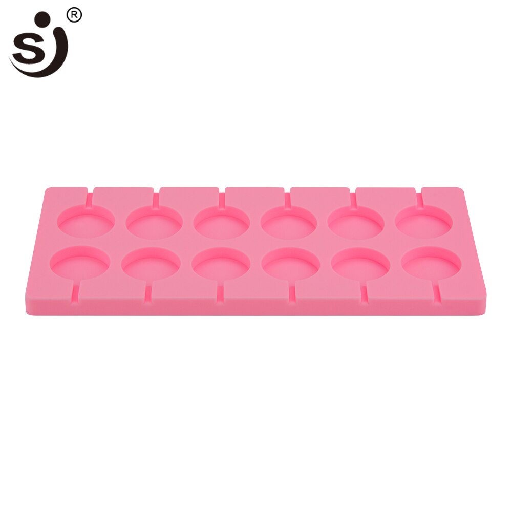 Sj silikone slikkepinde form slik chokolade forme 12 runde slikkepinde kage sukker fondant 3d håndværk kage dekorationer værktøj bagning