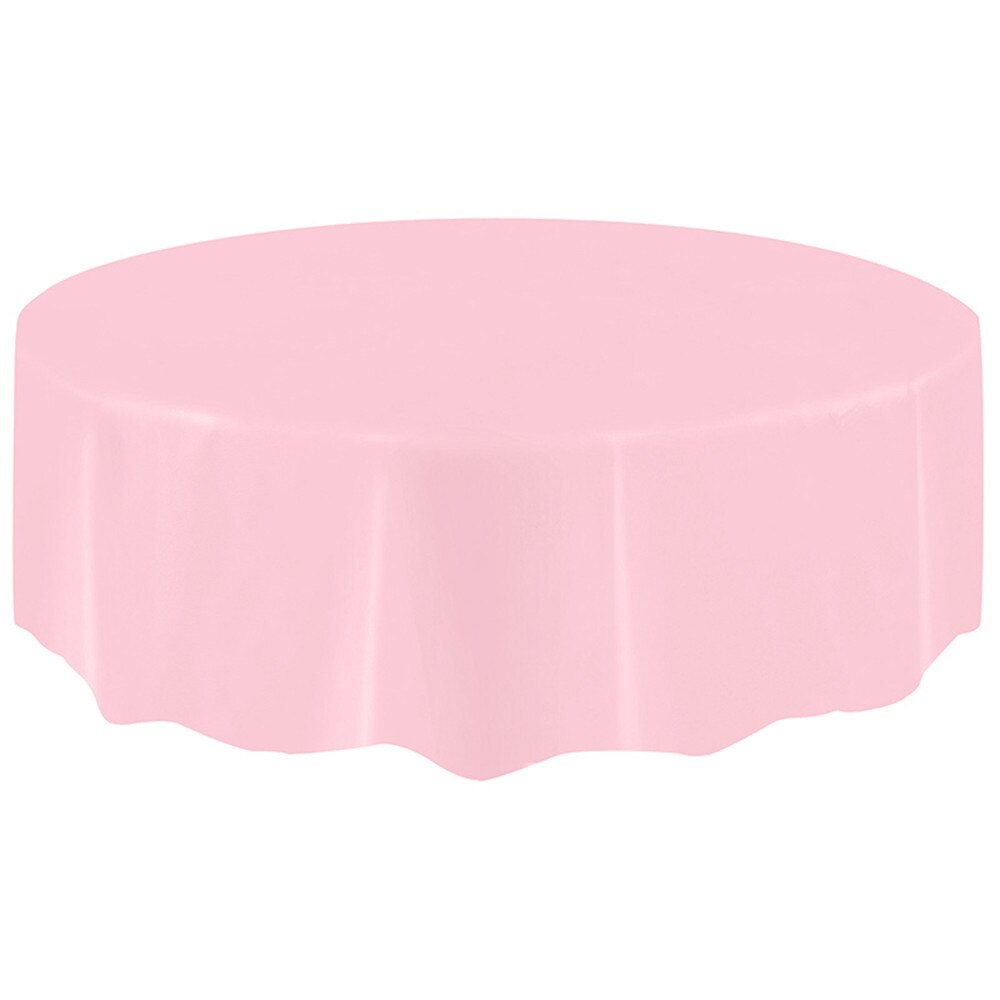Wegwerpbare effen tafelkleed plastic rechthoekige tafelkleed doek afwasbaar bruiloft verjaardag feest tafelkleed: Roze 