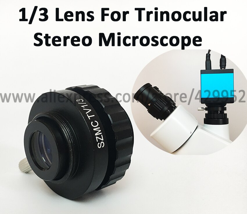0.5X 0.3X C-Mount Lens 1/2 1/3 1x SZMCTV Adapter Voor Simul Focal Trinoculaire Stereo Microscoop HDMI VGA USB video Camera