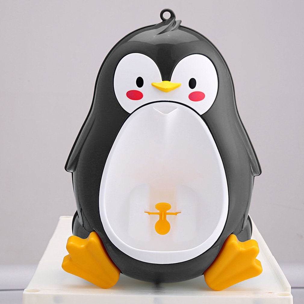 Cute Kids Urinal for 8M to 6Y Boys Baby Potty Penguin Children's Toilet Training Urinal-boy Stand Hook Pee Trainers Pots Penico: black