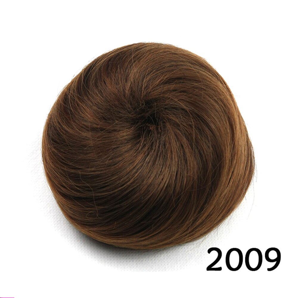 Soowee 8 farger syntetisk hår brunt blondt hår gummibånd smultring chignon hår bolle hår rullehodeplagg for kvinner: T1b/613