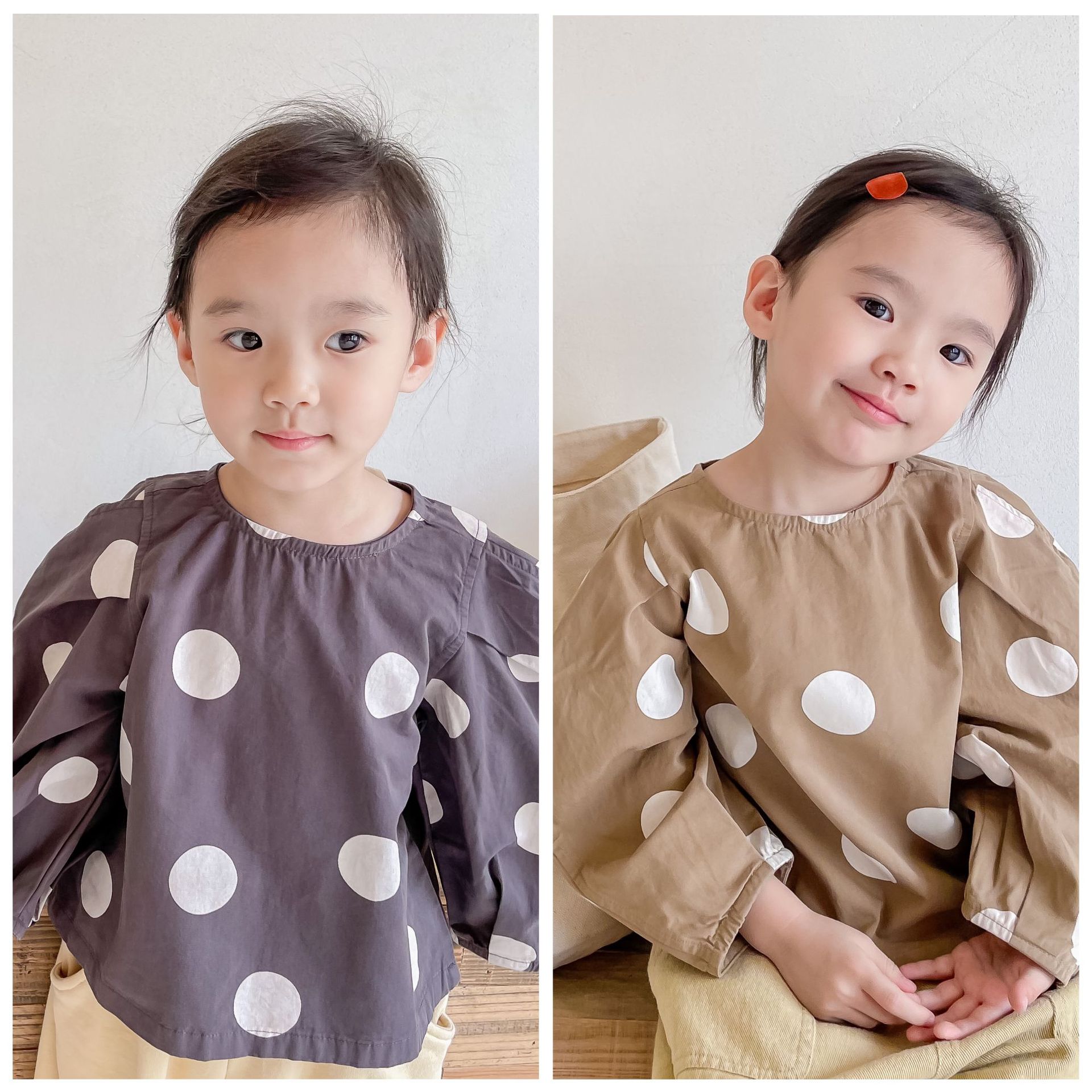 Shirts Volledige Mouw O-hals Kraag Reguliere Lengte Trui Effen Comfortabele Zachte Mooie Licht Lente Kinderen Meisjes