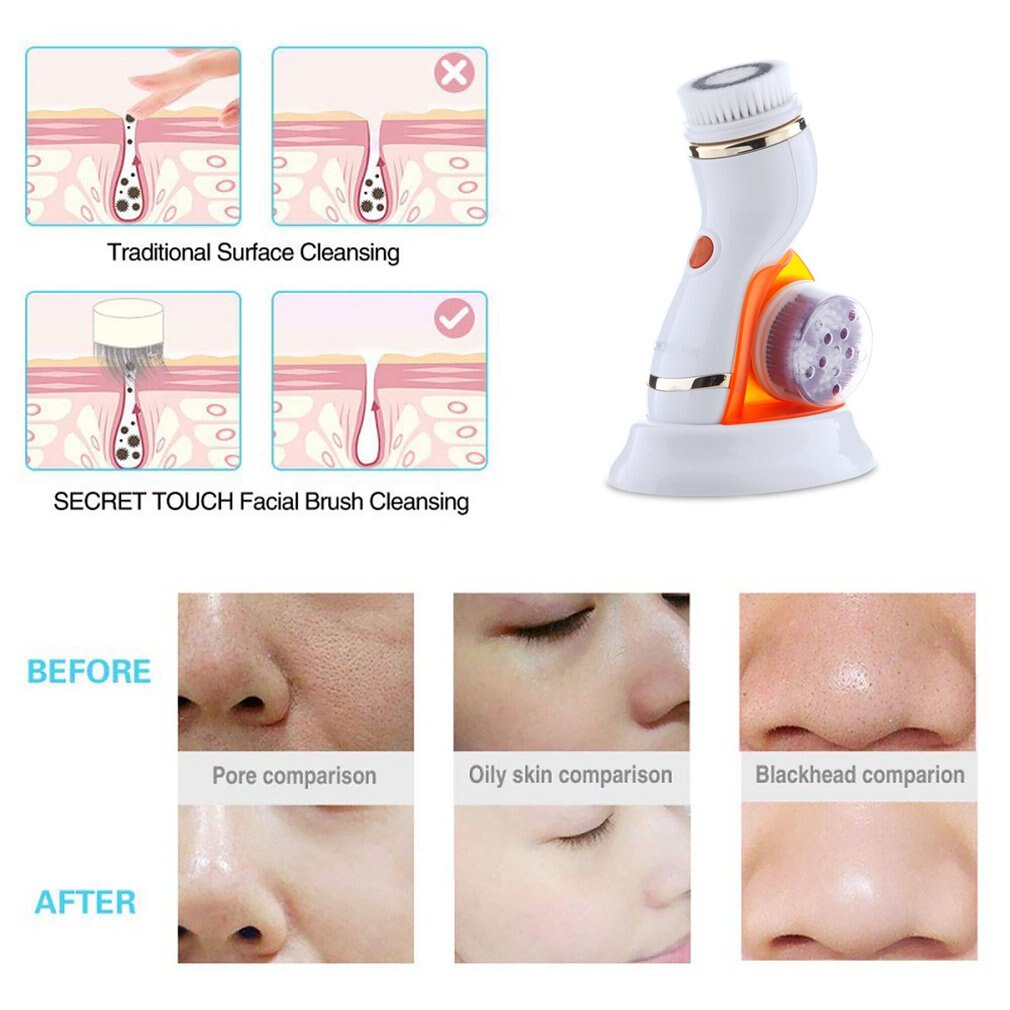 Multi-Function Electric Wash Face Facial Wash Brush Cleansing Brush Face Cleansing Instrument Pore Cleaner