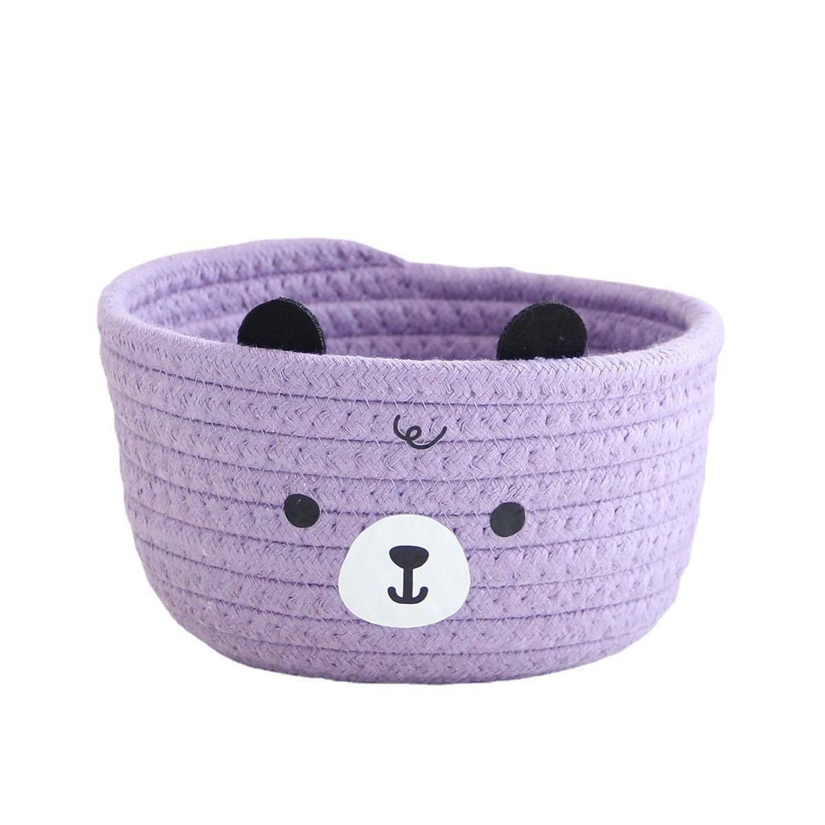 Cute Storage Baskets Rattan Woven Bedroom Household Decor Organizer Case Key Snacks Desktop Sundries Deposit Tidy Box Items: XL / light green