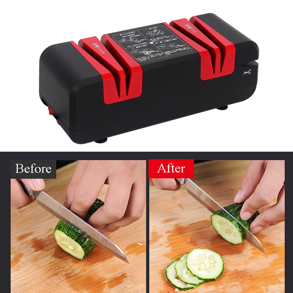 afilador de cuchillos inteligente de corte rápido, afilador de cuchillos doméstico eléctrico, cortador de cocina, afiladores de corte automático multifuncionales