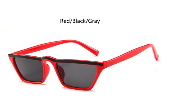 Cat Eye Smalle Glazen Vrouwen Witte Zonnebril Kleine Shades Sexy Retro Zonnebril Dames Zwarte Kat UV400: black red frame