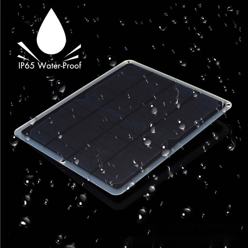 20W 12V Monocrystalline Solar Panel, Portable Solar Charging Board, Waterproof 210X180mm