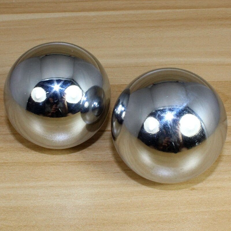 Bolas chinas de plata de 38mm para ejercicios de salud, terapia de relajación y estrés, bolas Baoding