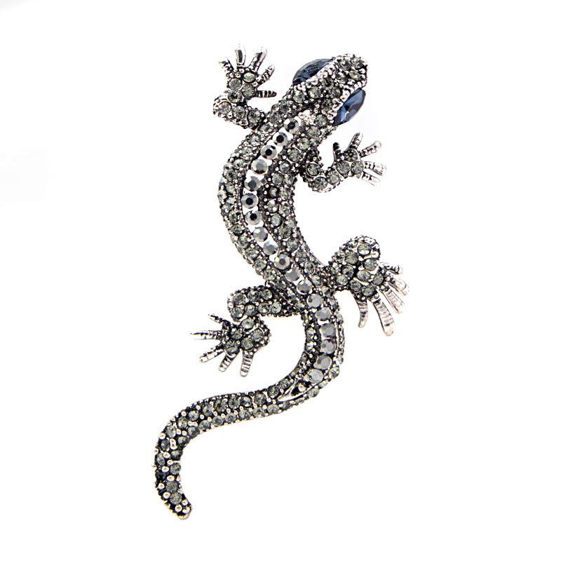 CINDY XIANG 2 Farben Erhältlich Strass Lizard Broschen Vintage Tier Brosche Pin Volle Strass Inlay Anzug Zubehör