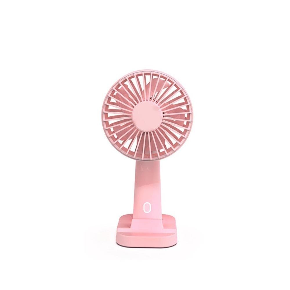 Handheld Usb Opladen Multi-Hoek Gratis Aanpassing Ventilator Draagbare Kleine Ventilator Met Mobiele Telefoon Stand Functie: pink