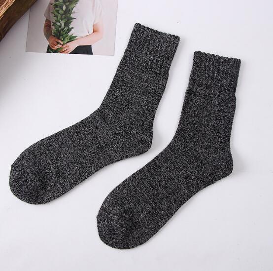 10 par/parti herre uldsokker casual calcetines hombre tykke lange sokker vinter varme sokker han: Sort