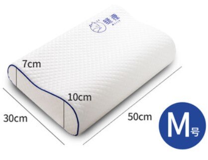 Mlily Memory Foam Bed Orthopedic Pillow for Neck Pain Sleeping with Embroidered Pillowcase 60*30cm: white  M