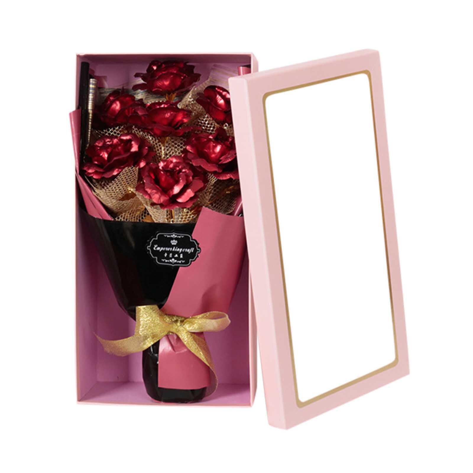 Romantisk boks duftende bad krop kronblad rosenblomst sæbe bedst til valentinsdag bryllupsdekoration rosen sæbe / skib: D