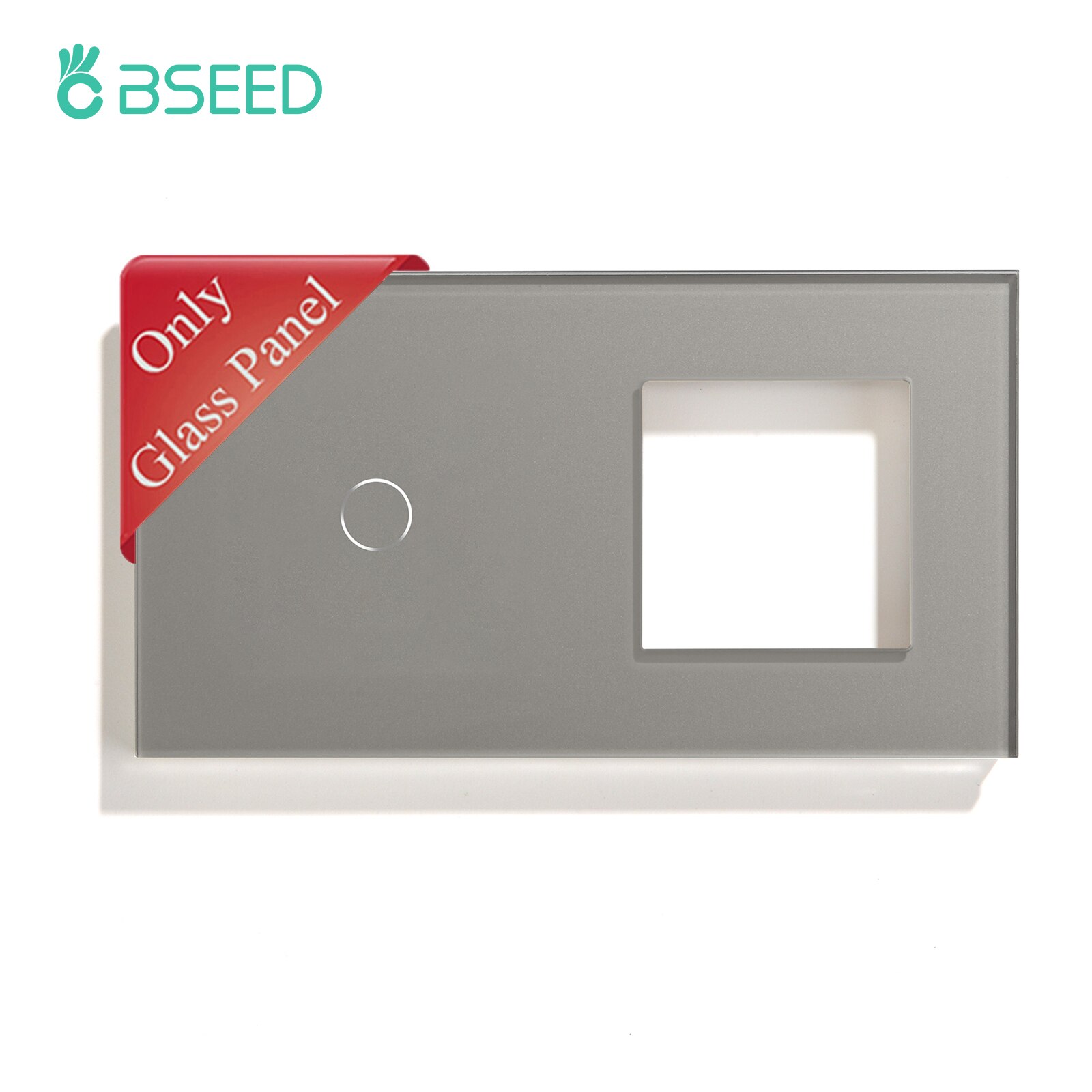 Bseed 157Mm Glas Frame Pearl Crystal Glass Panel Eu Standaard Wit Zwart Gloden Grijs Glas Frame 4 Kleuren: Grey