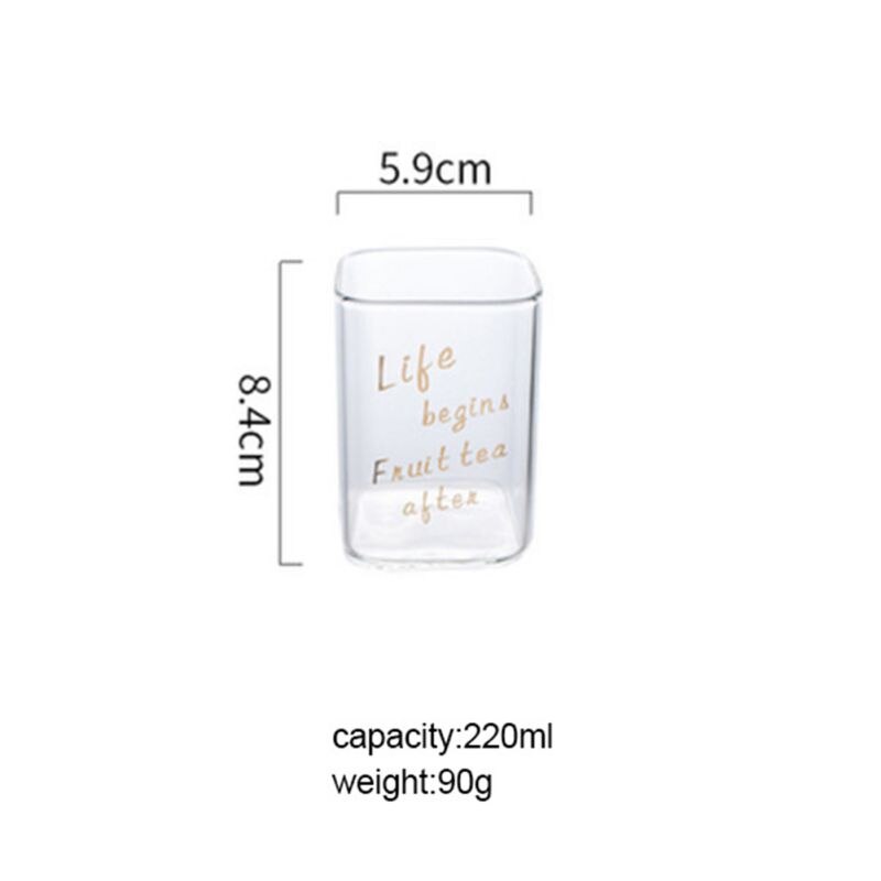 Simple Glass Can Shaped Cup Eco-Friendly Cold Drink Cup Dessert Shake Cafe Beverage Juice Milk Cup: B2
