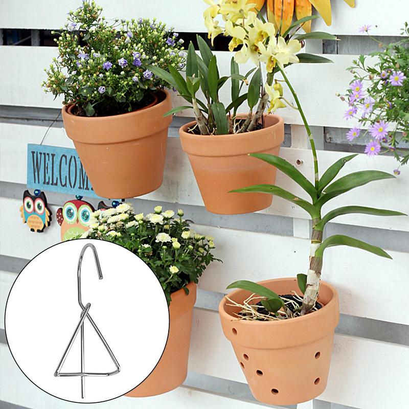 Terracotta Pots Hangers Wall Clay Pot Hanger Hook Anti-Rust Iron Plant Hangers For Hangings Flower Baskets Indoor And Outdoor
