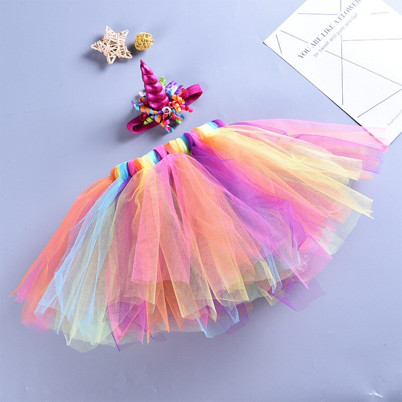 Princess Unicorn Dress for Girls 1-8 Year Baby Girl Birthday Skirt Cake Smash Outfit Infant Skirt Unicorn Vestidos Infantil