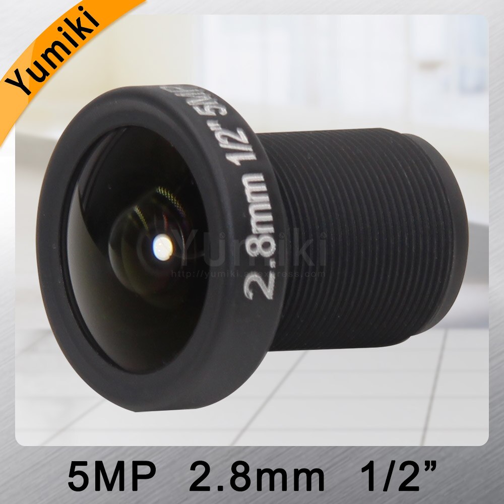 Yumiki 5.0Megpixel M12 MTV 2.8mm 5MP 1/2" HD CCTV Camera Lens IR HD Security Camera Lens Fixed Iris