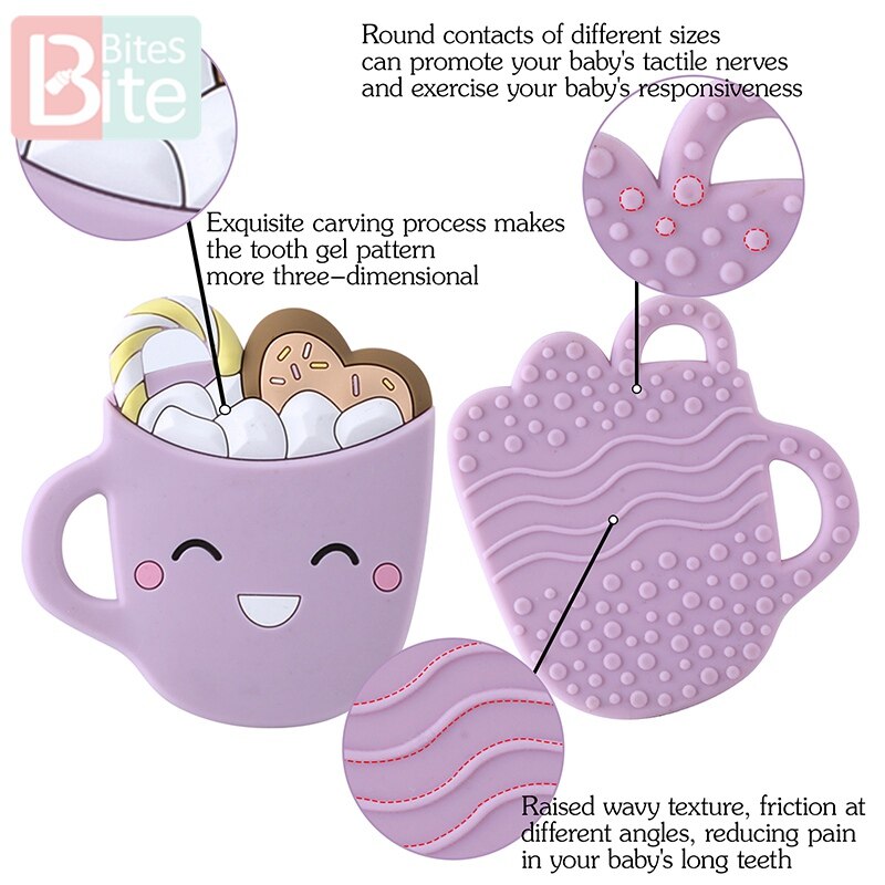 1 Pc Baby Bijtring Glimlach Cups Food Grade Perle Siliconen Knaagdieren Pasgeboren Verpleegkundige Fopspeen Hanger Childen's Goederen Kinderziektes Speelgoed