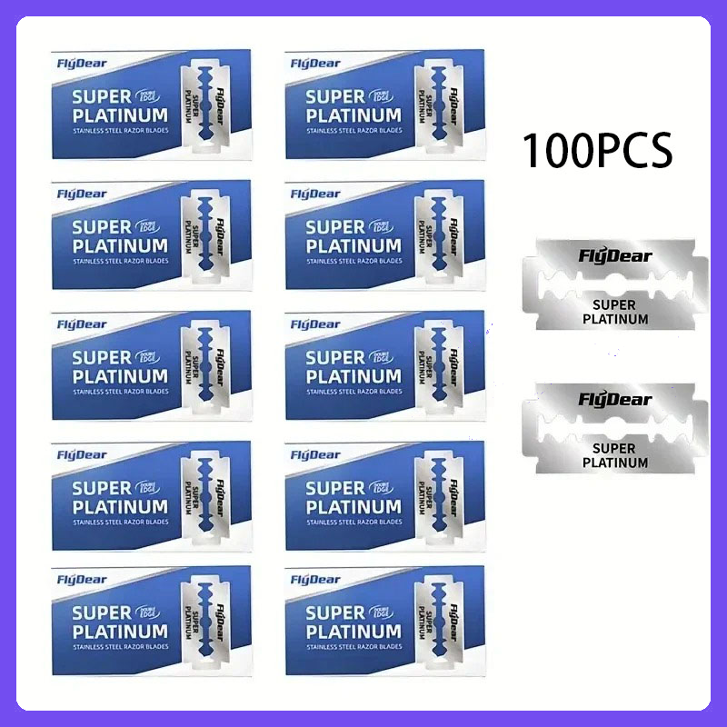 Klassiek Retro Roestvrij Scheermes Dubbele Rand Scheermesjes Heren Scheren Ontharing Scheermes Veiligheidsscheermessen Professioneel Kapper Gereedschap