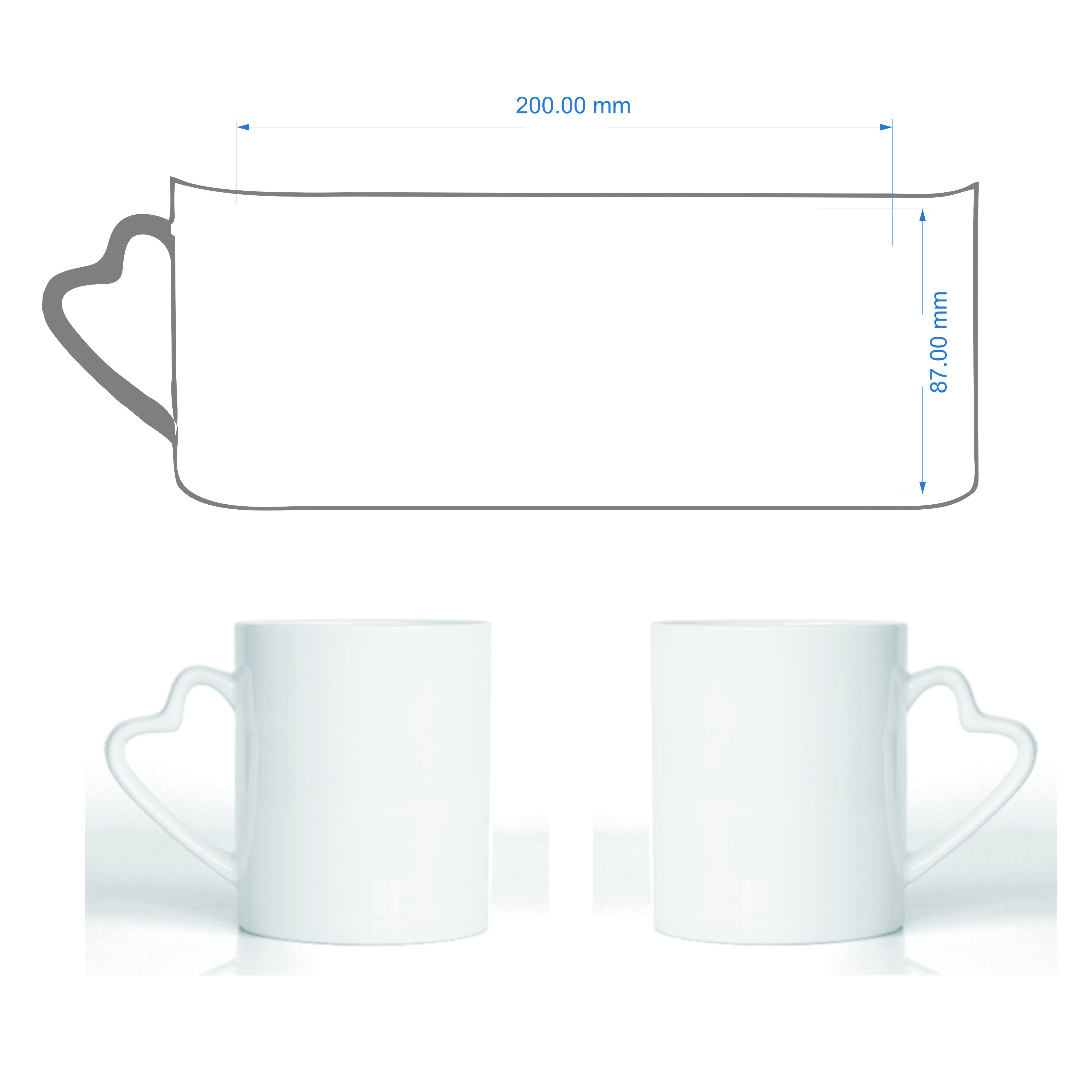 350ML 12oz Ceramic Mug Blank For Sublimation Print