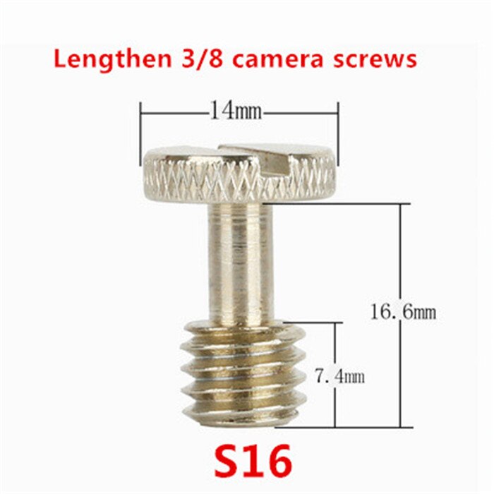 3PCS SLR Head Extension 1/4 Inch Quick Plate 3/8 Tripod Short Set Camera Screws