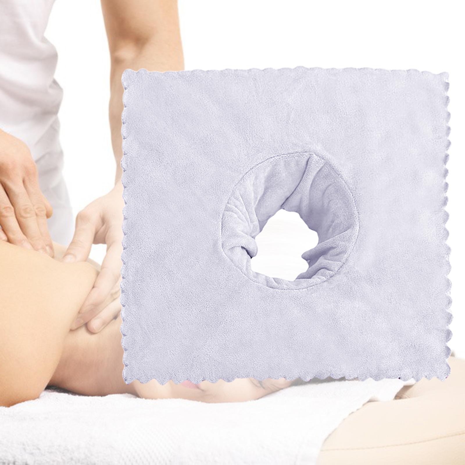 Massage Table Sheet Covers with Face Hole Satin Strip Coverlet for Beauty Salon SPA